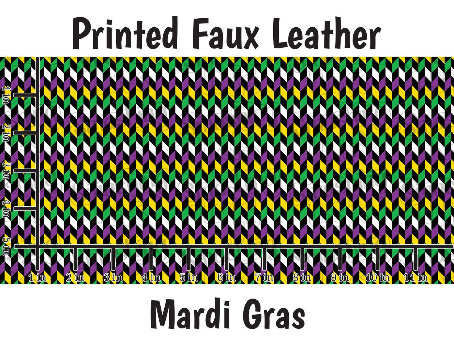 Mardi Gras - Faux Leather Sheet (SHIPS IN 3 BUS DAYS)