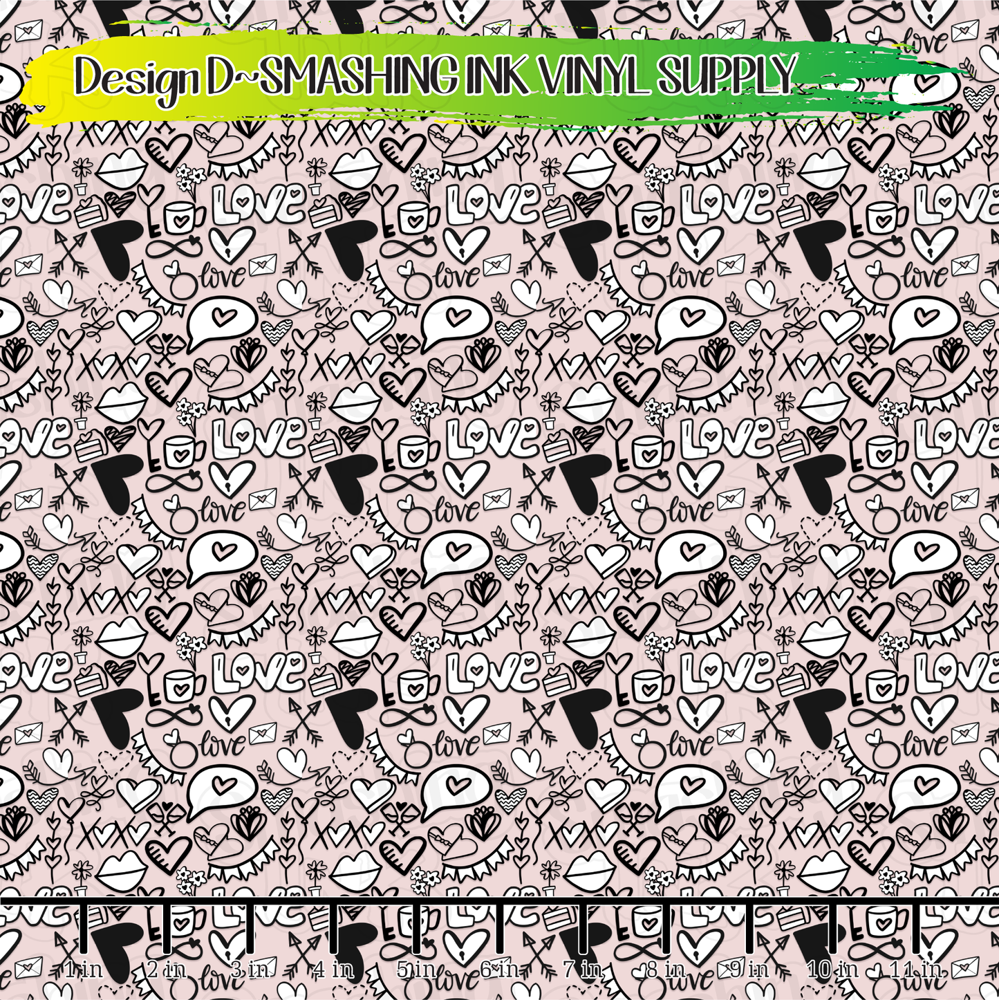 Love Words ★ Printed Vinyl Sheets | Faux Leather | Laser Safe