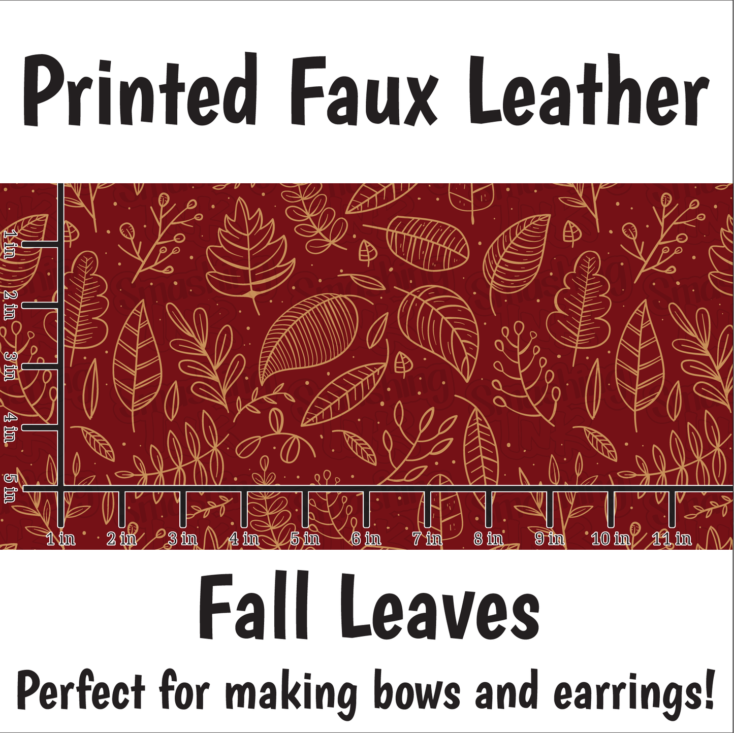 Fall Leaves - Faux Leather Sheet (SHIPS IN 3 BUS DAYS)