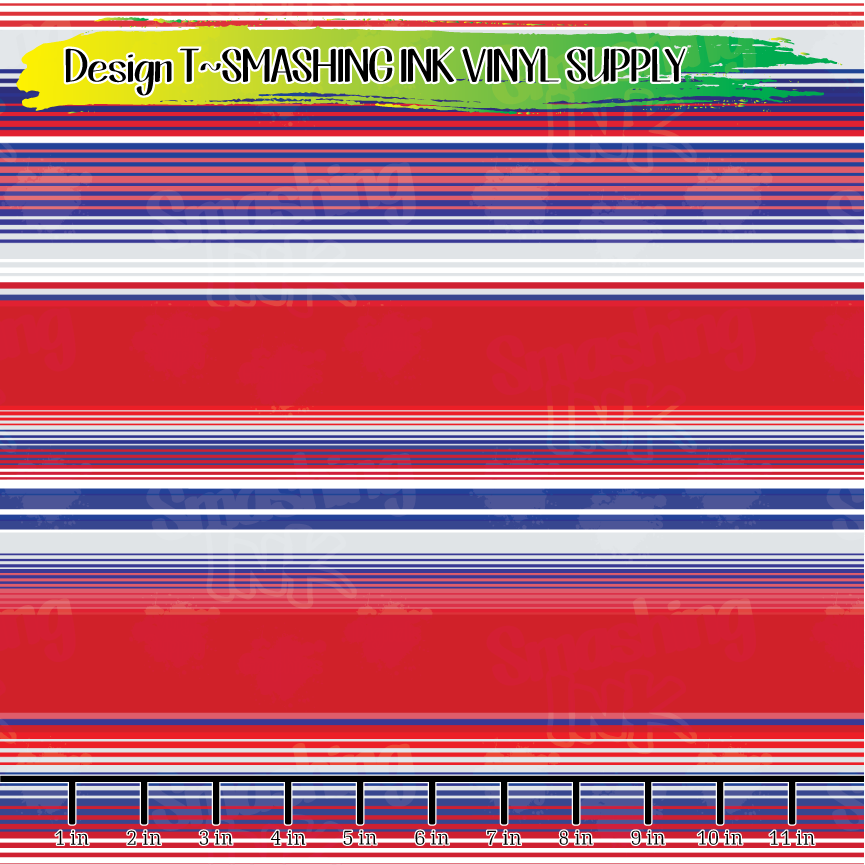 Patriotic Serape ★ Printed Vinyl Sheets | Faux Leather | Laser Safe