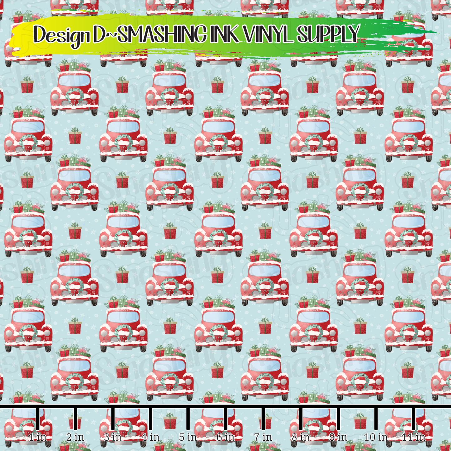 Winter Trucks ★ Printed Vinyl Sheets | Faux Leather | Laser Safe