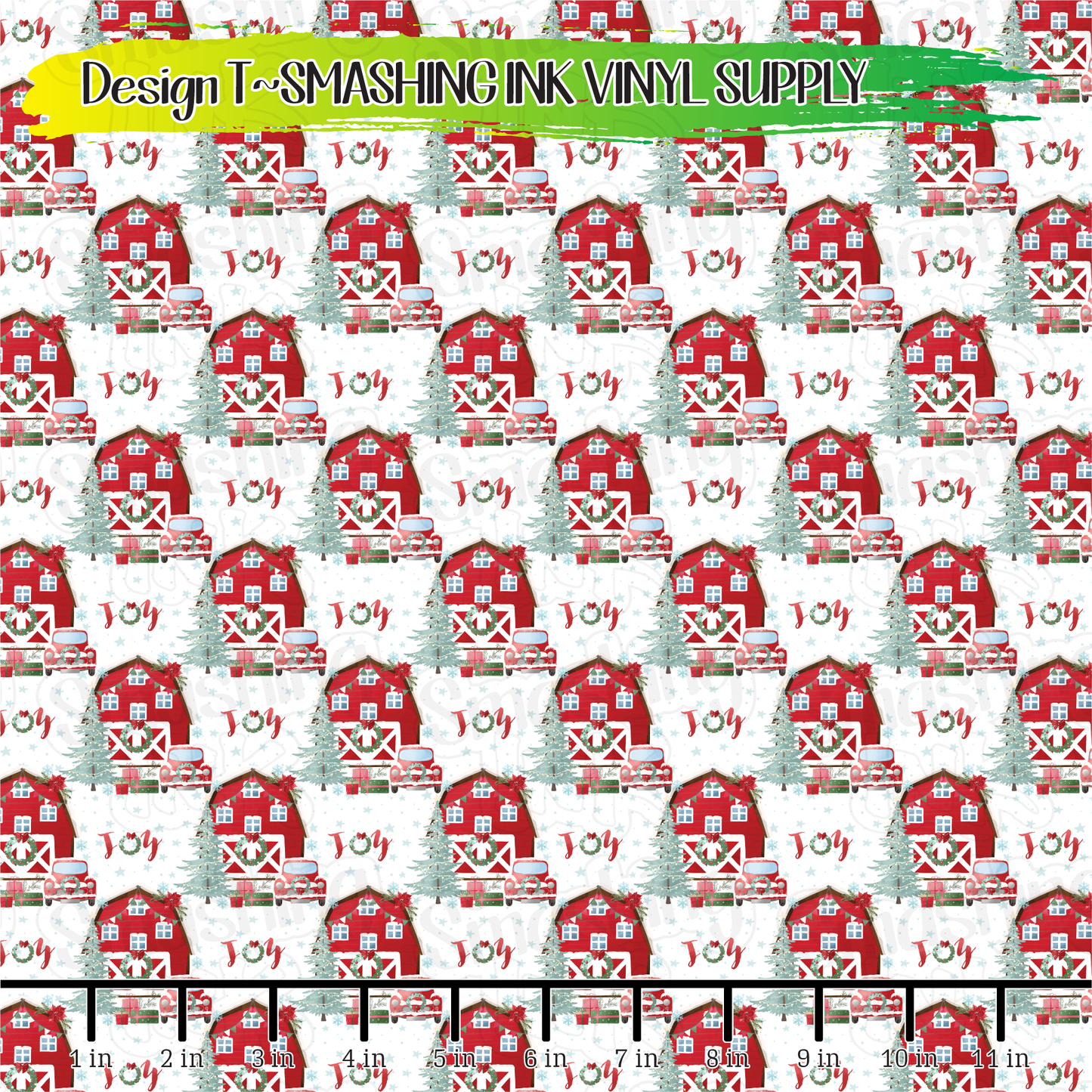 Winter Barn ★ Printed Vinyl Sheets | Faux Leather | Laser Safe