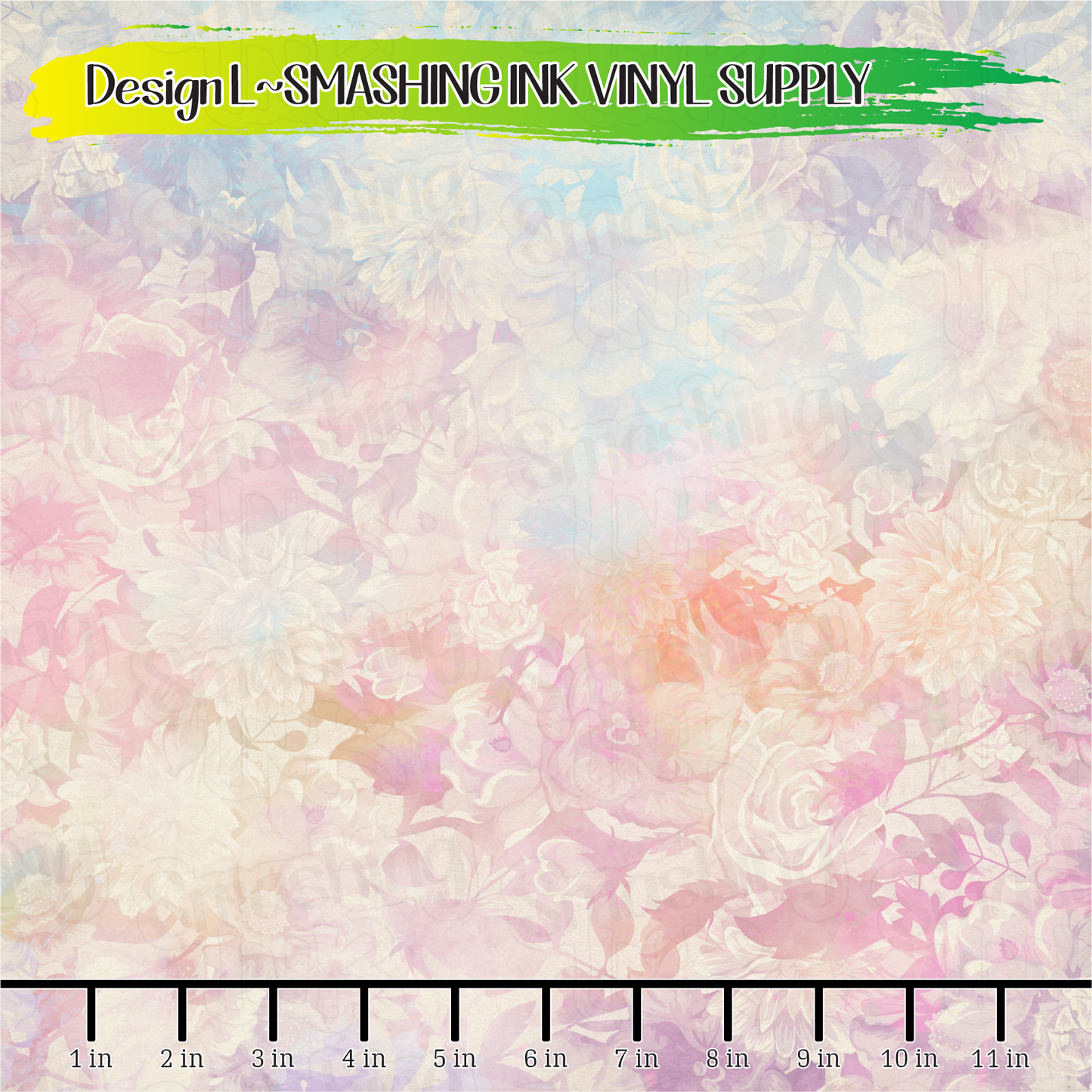 Vintage Floral ★ Printed Vinyl Sheets | Faux Leather | Laser Safe