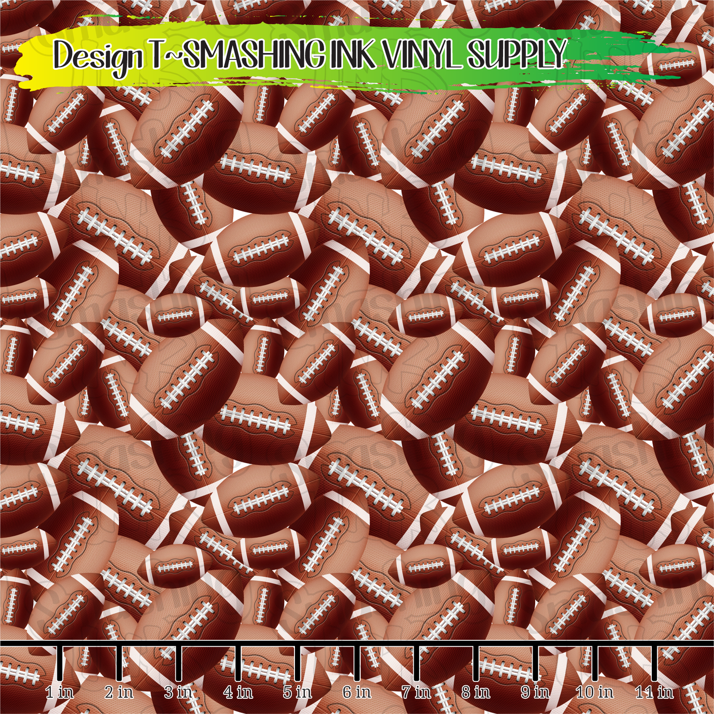 Footballs ★ Printed Vinyl Sheets | Faux Leather | Laser Safe