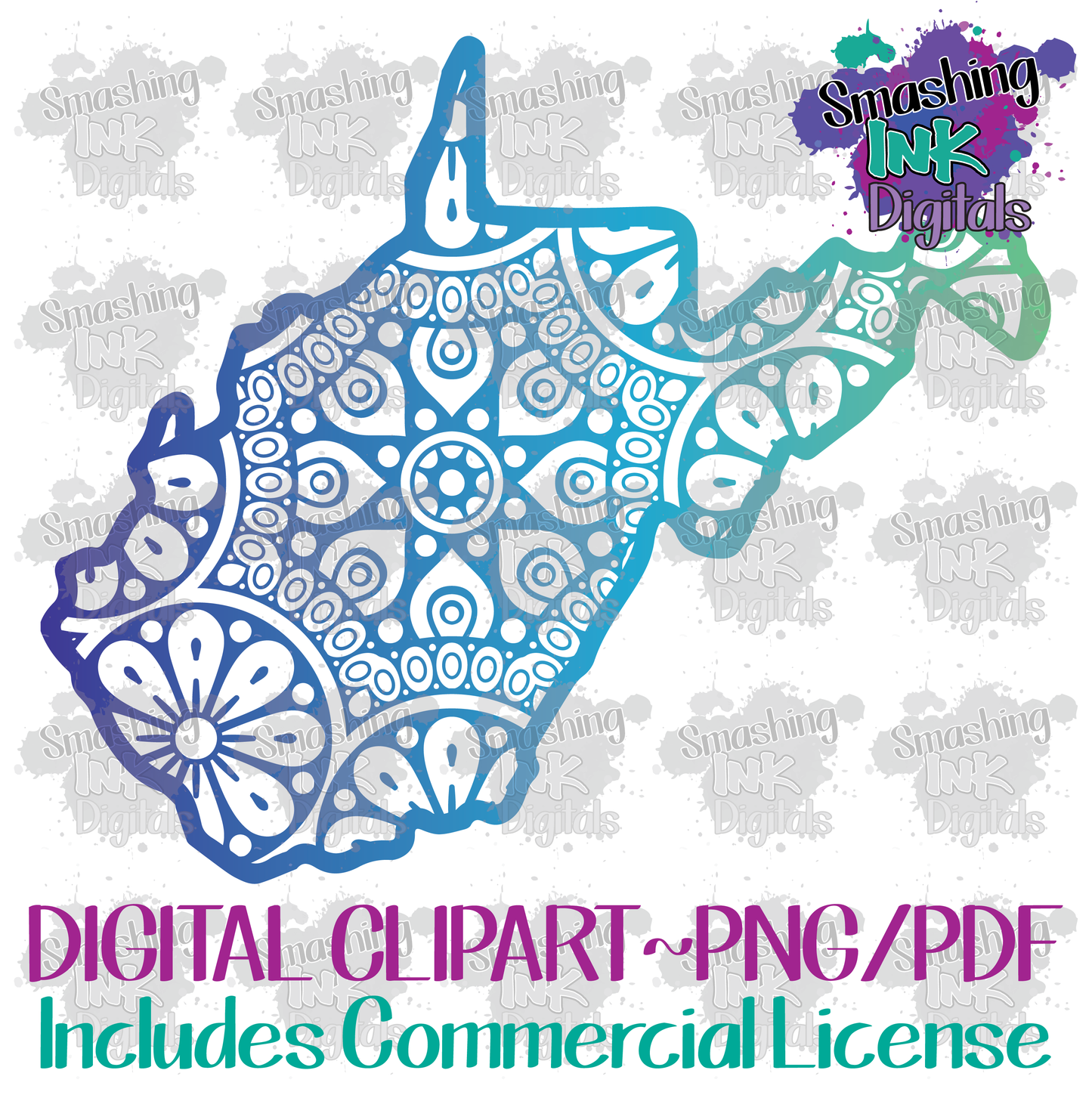 West Virginia Mandala - Printable Graphic