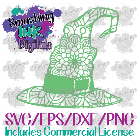 Mandala Witch Hat - SVG Cutting File