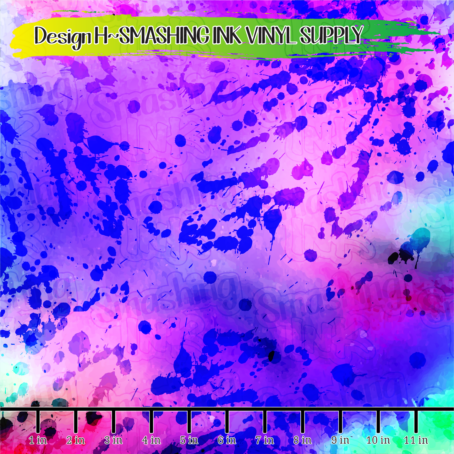 Watercolor Splatter ★ Printed Vinyl Sheets | Faux Leather | Laser Safe