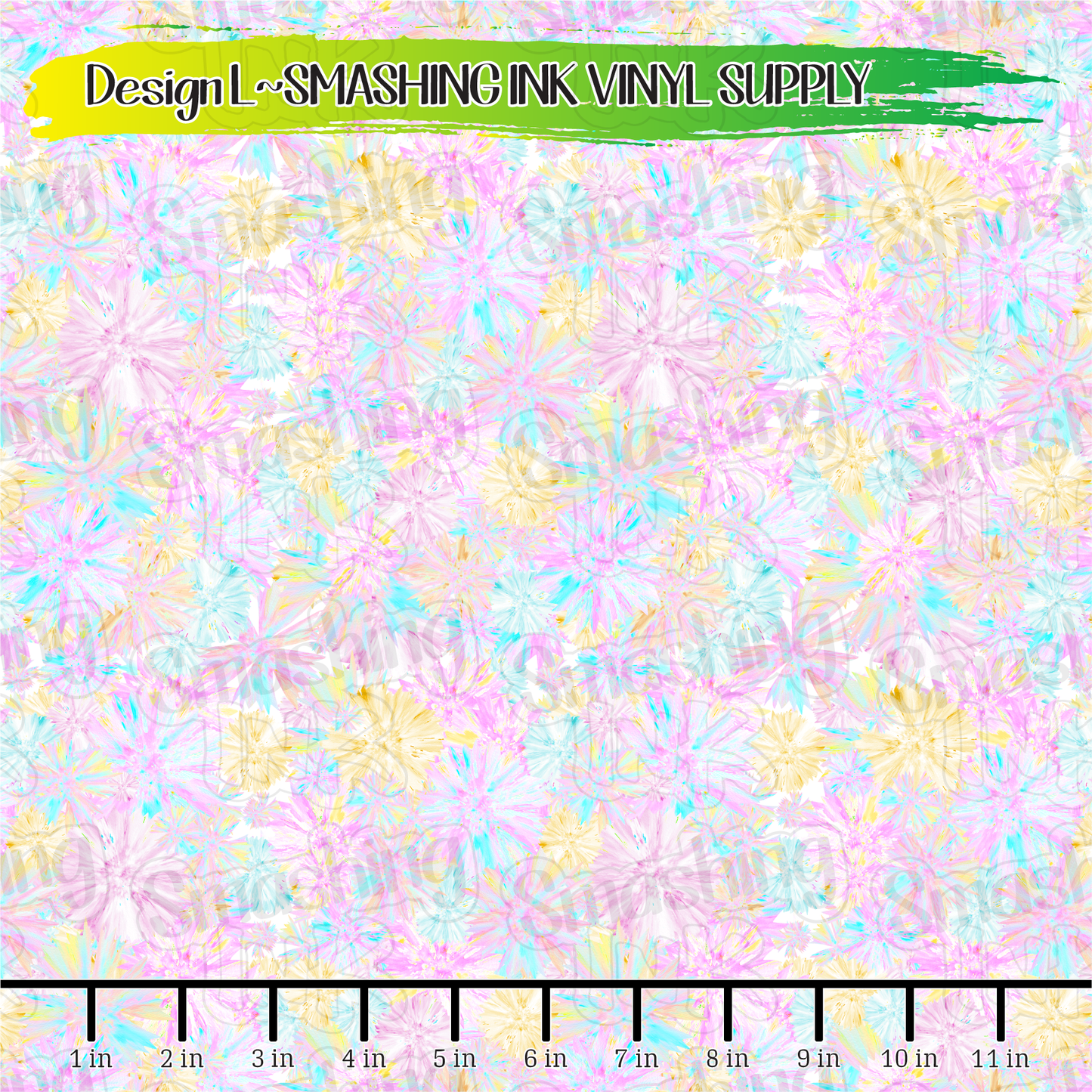 Watercolor Floral ★ Printed Vinyl Sheets | Faux Leather | Laser Safe