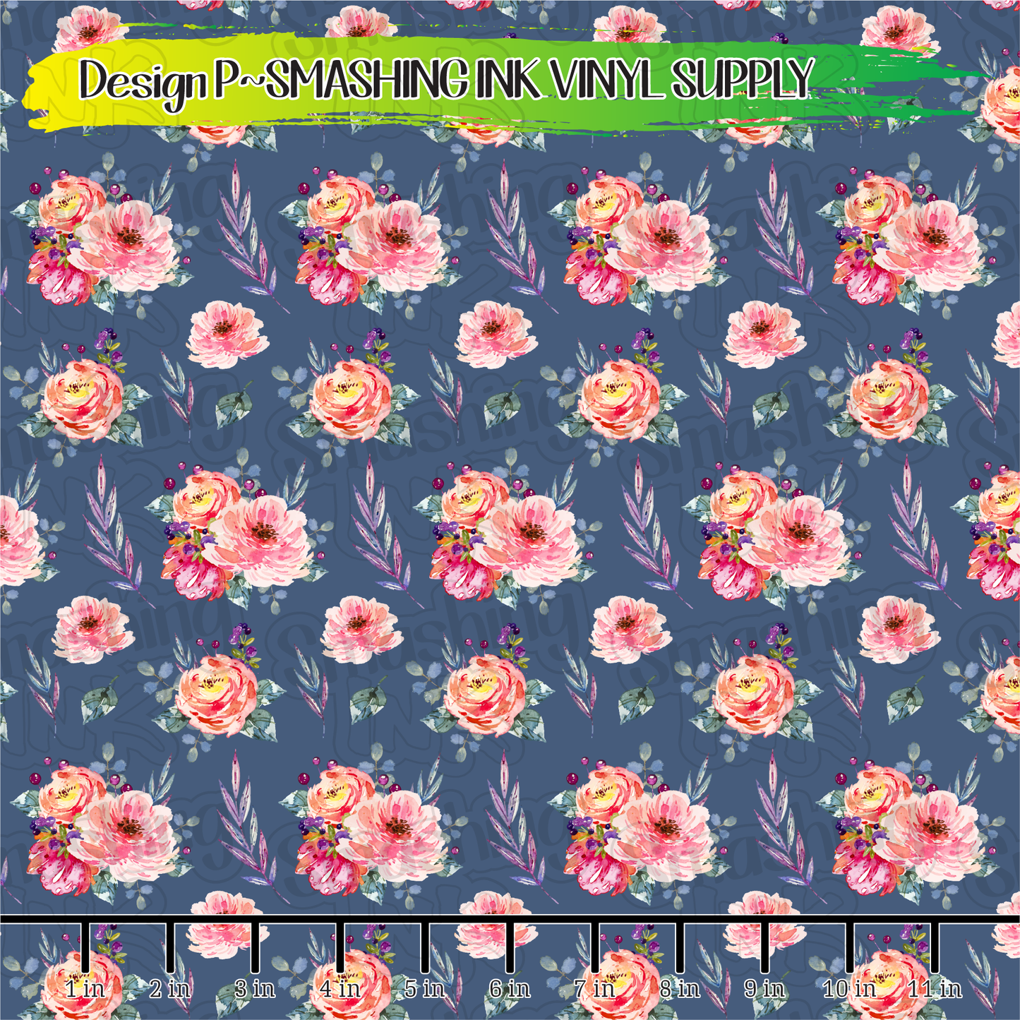 Watercolor Floral ★ Printed Vinyl Sheets | Faux Leather | Laser Safe