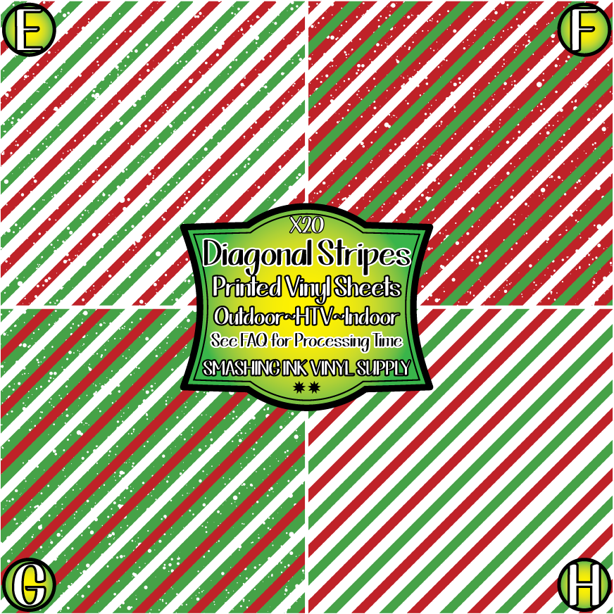 Diagonal Stripes ★ Printed Vinyl Sheets | Faux Leather | Laser Safe
