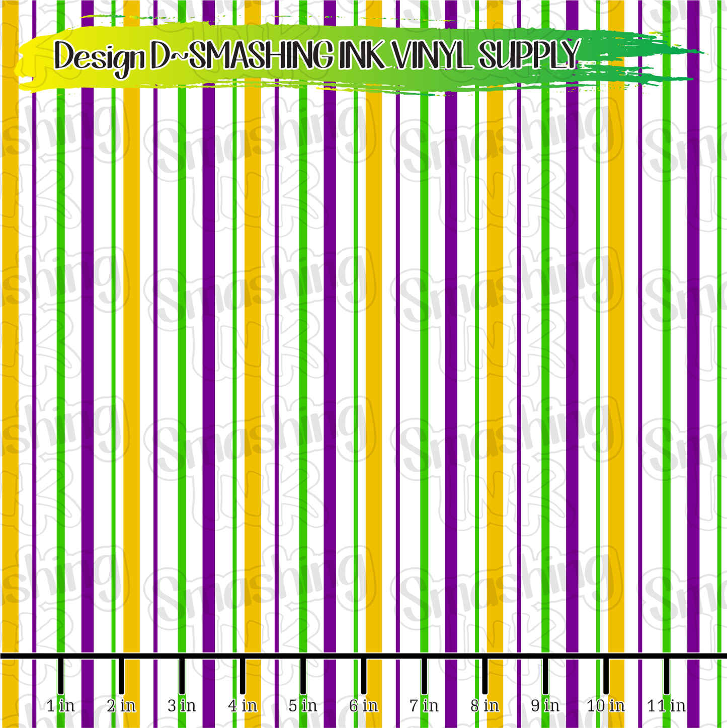 Mardi Gras Stripes ★ Printed Vinyl Sheets | Faux Leather | Laser Safe