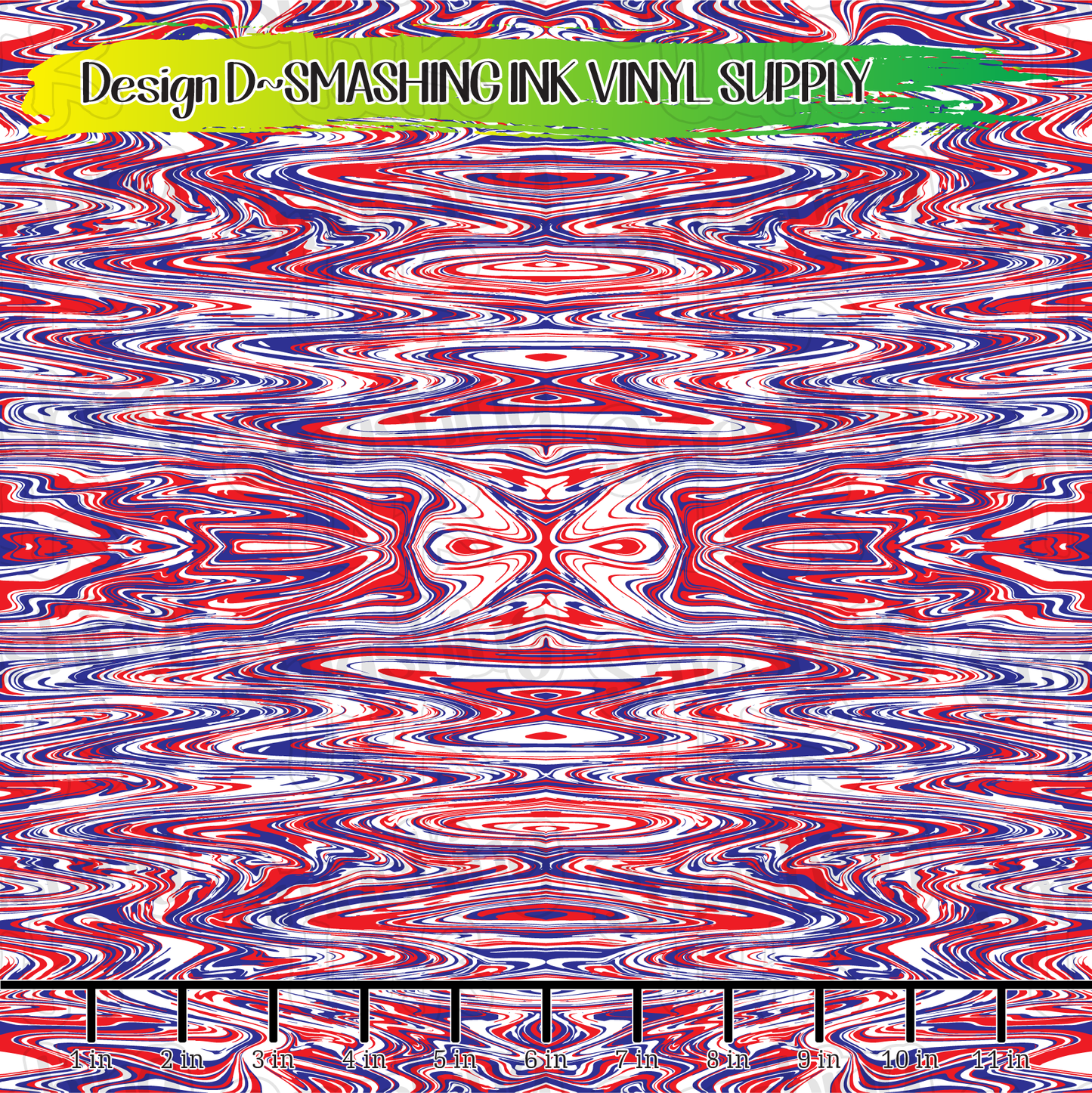 Patriotic Swirls ★ Printed Vinyl Sheets | Faux Leather | Laser Safe