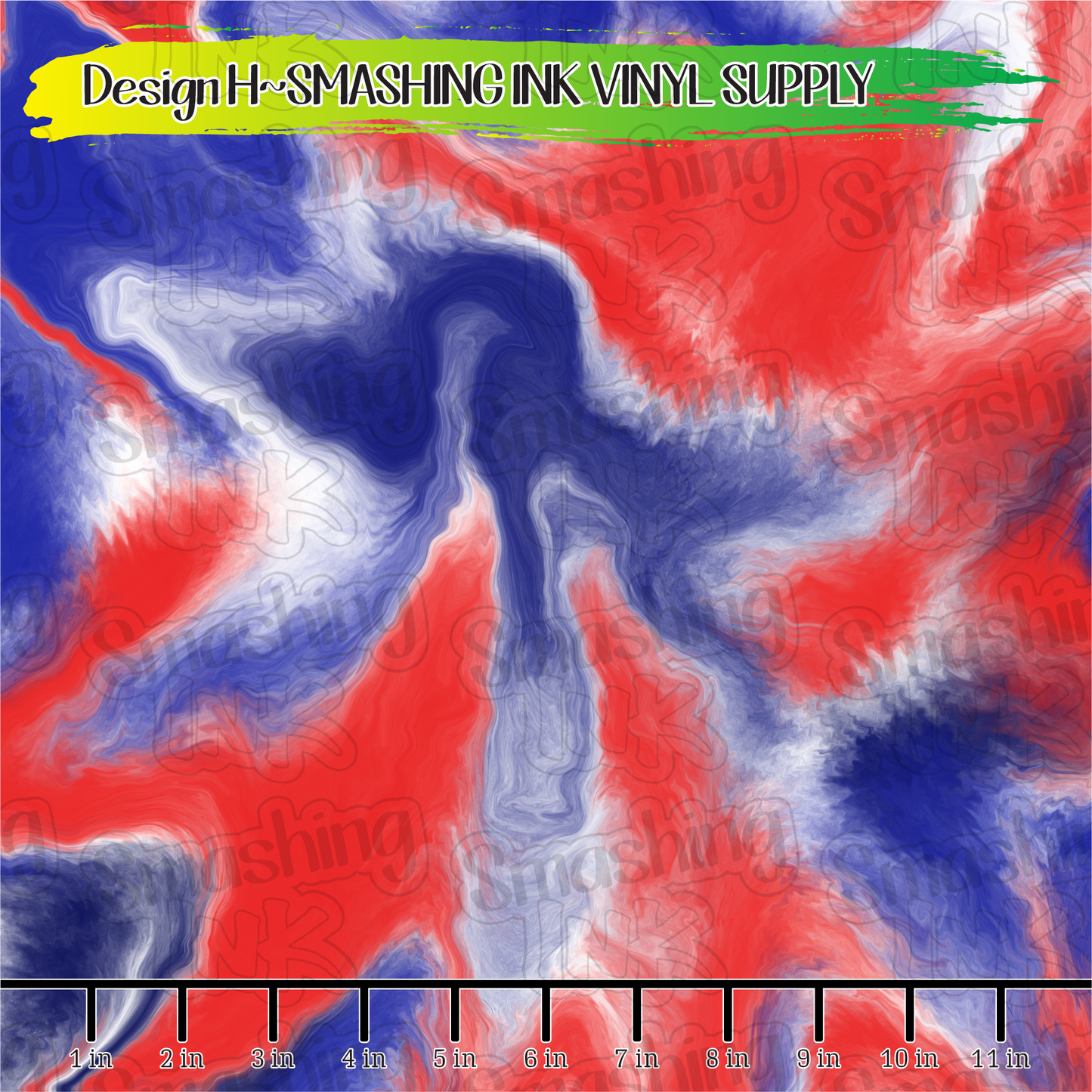 Patriotic Tie Dye ★ Printed Vinyl Sheets | Faux Leather | Laser Safe