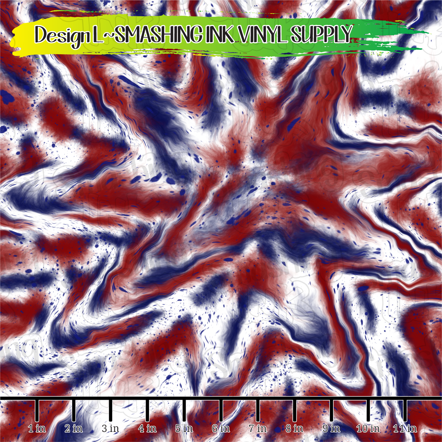 Patriotic Tie Dye ★ Printed Vinyl Sheets | Faux Leather | Laser Safe