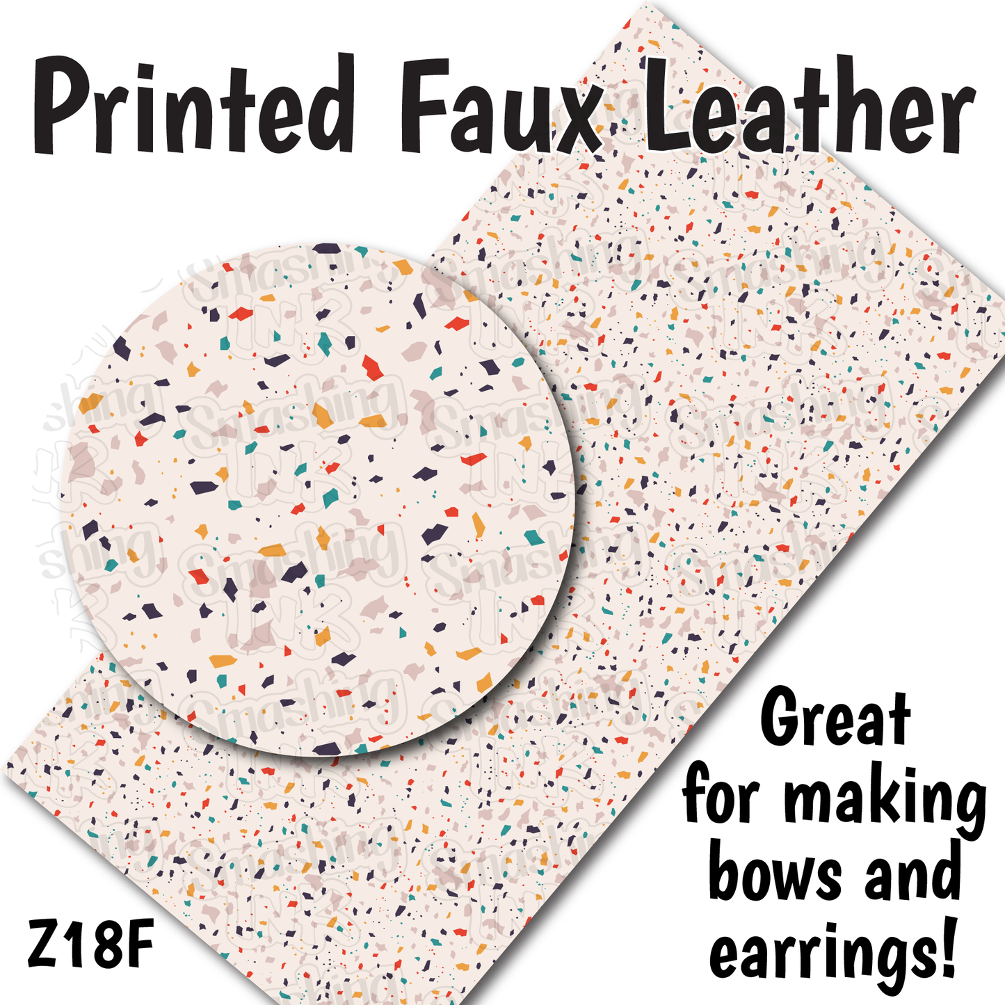 Terazzo - Faux Leather Sheet (SHIPS IN 3 BUS DAYS)