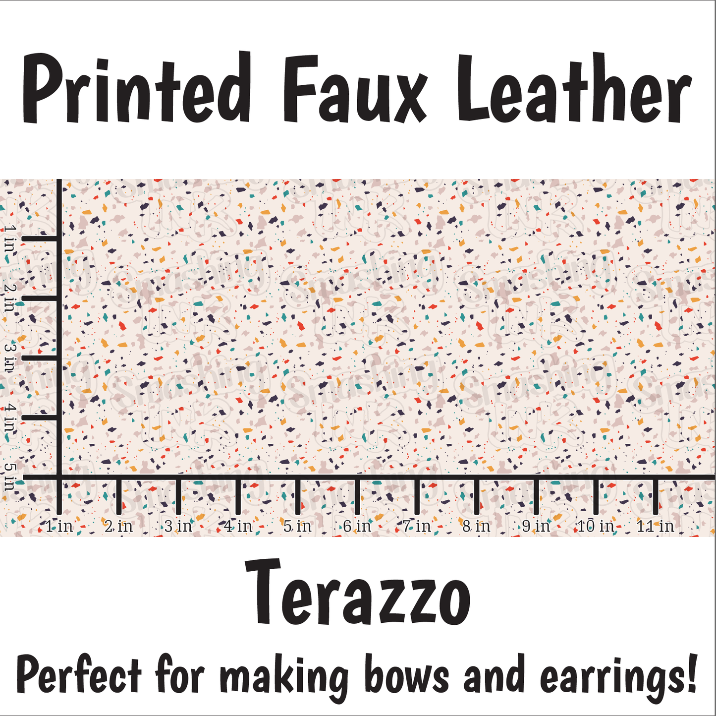 Terazzo - Faux Leather Sheet (SHIPS IN 3 BUS DAYS)