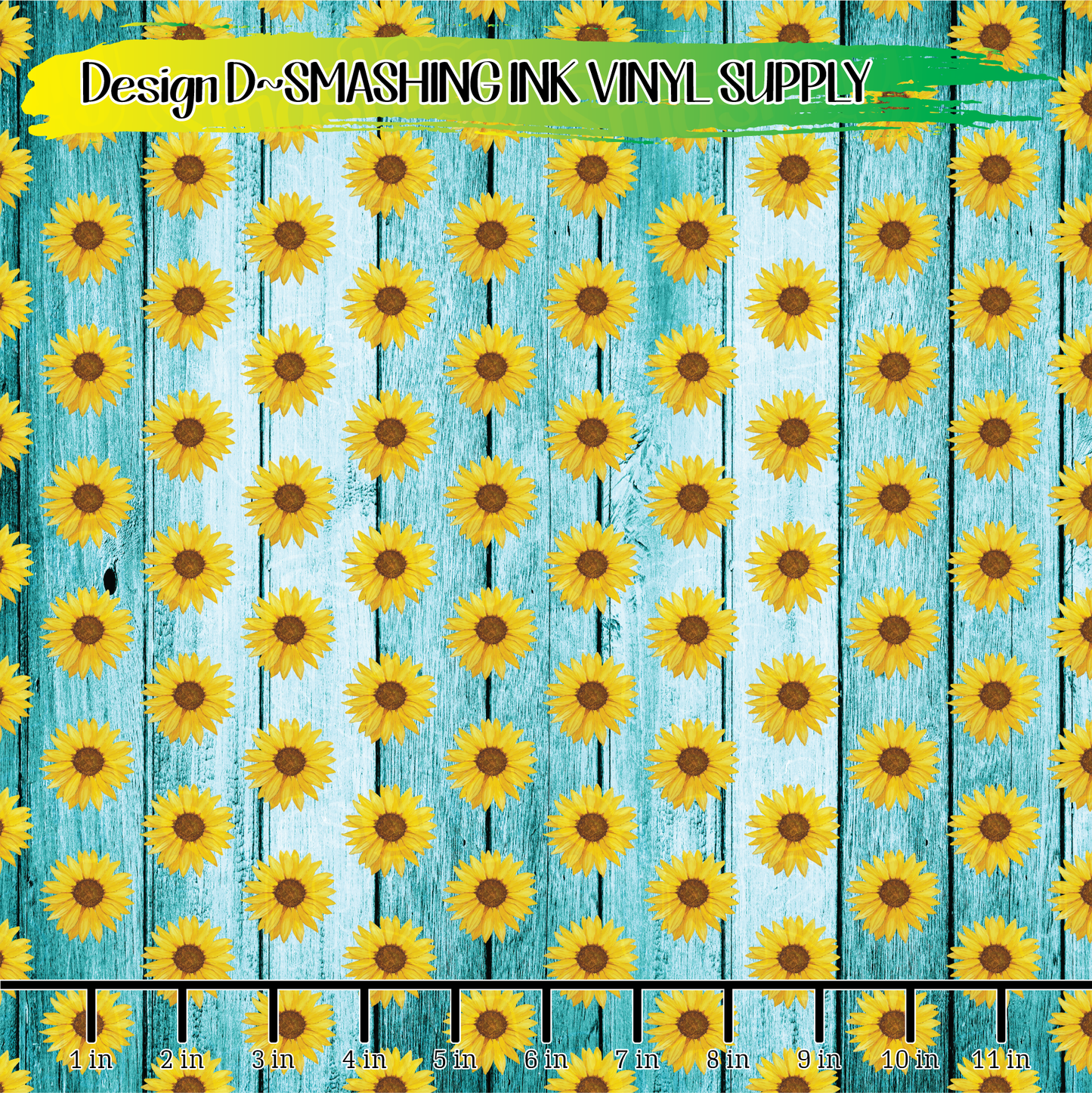 Sunflower Wood ★ Printed Vinyl Sheets | Faux Leather | Laser Safe