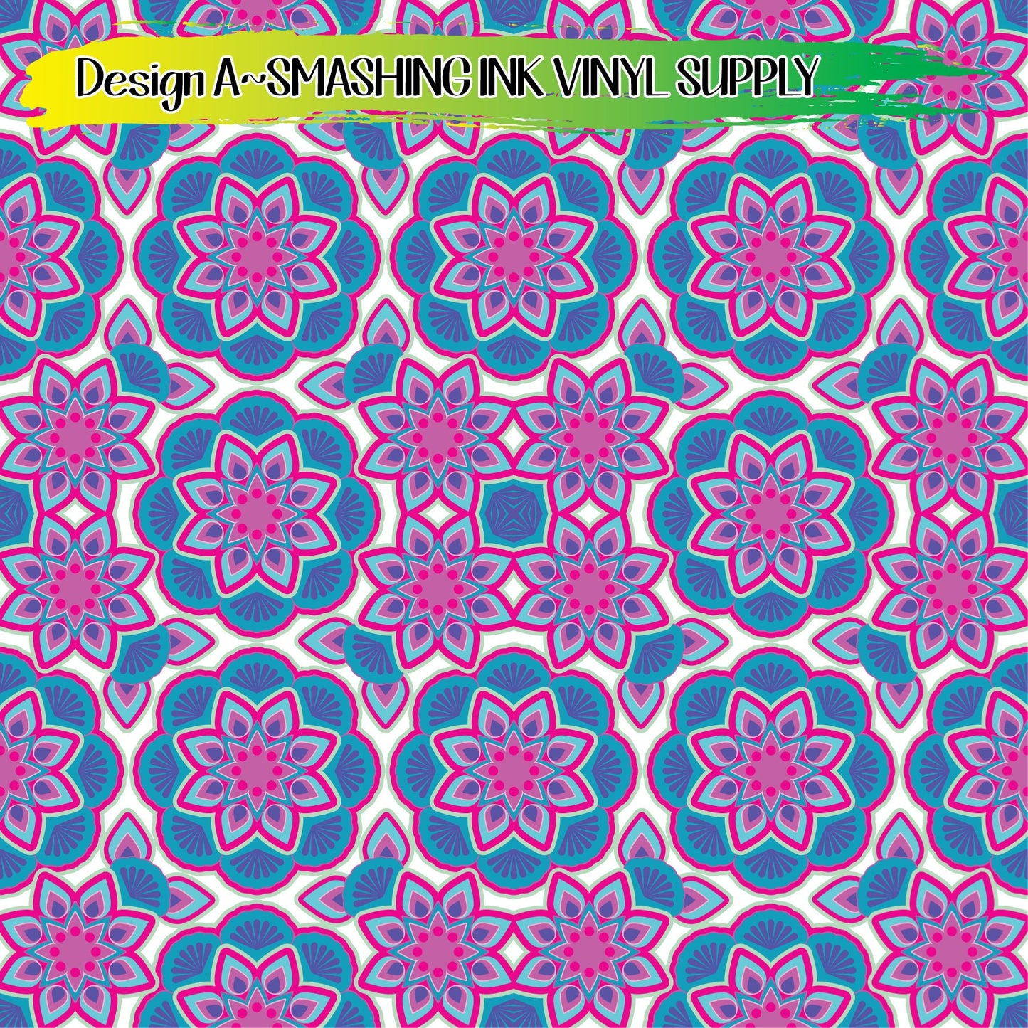 Abstract Mandala ★ Pattern Vinyl | Faux Leather | Sublimation (TAT 3 BUS DAYS)