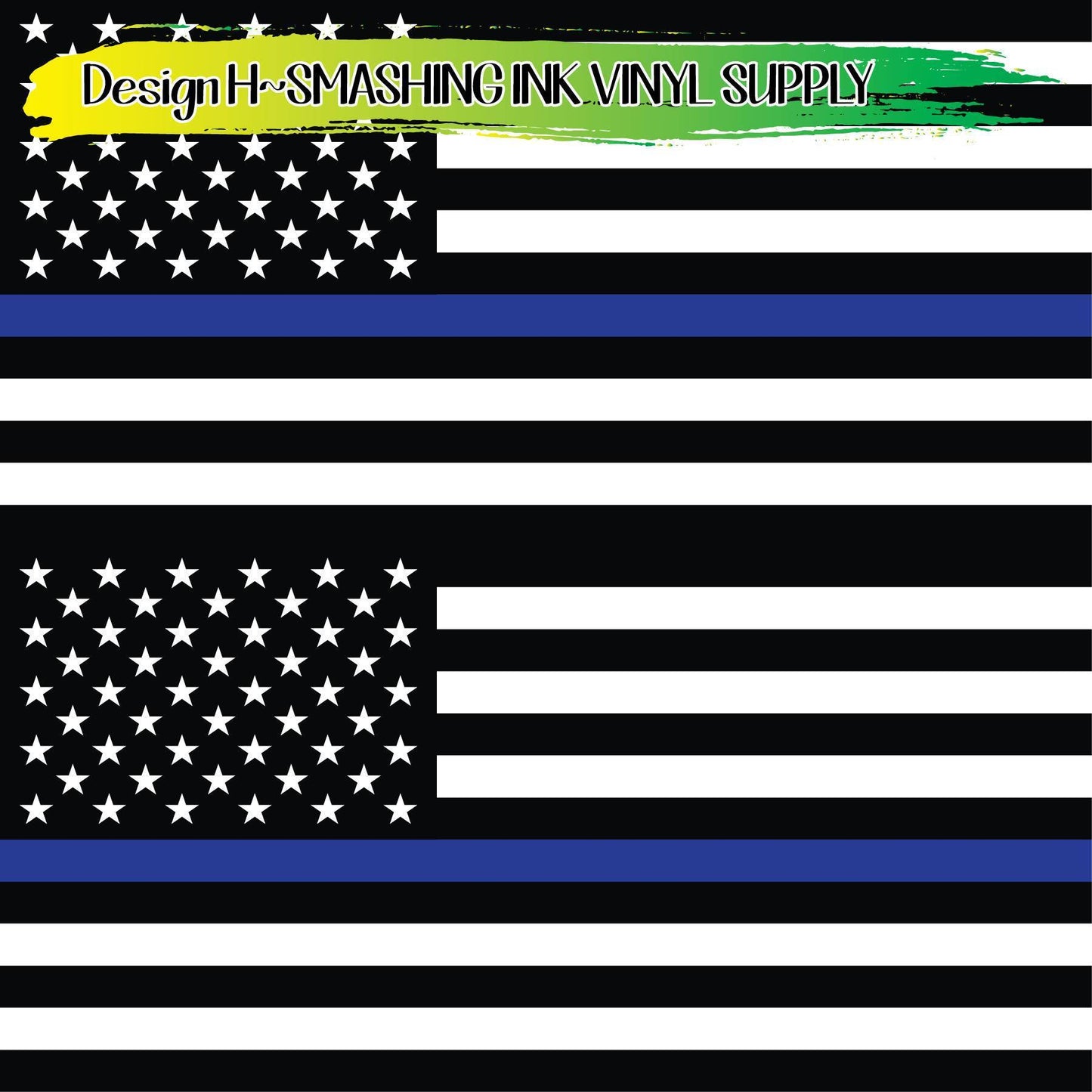 Blue Line Flag ★ Printed Vinyl Sheets | Faux Leather | Laser Safe