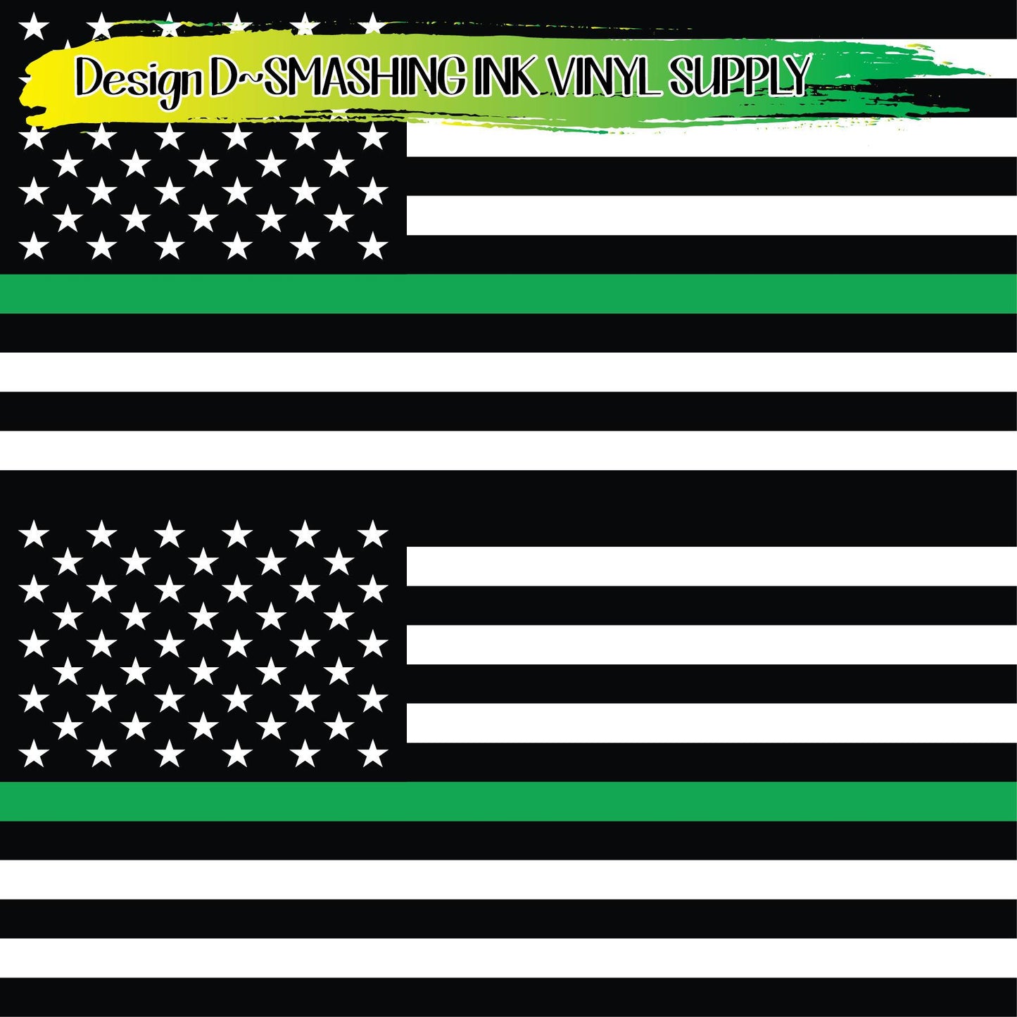 Green Line Support Flag ★ Printed Vinyl Sheets | Faux Leather | Laser Safe