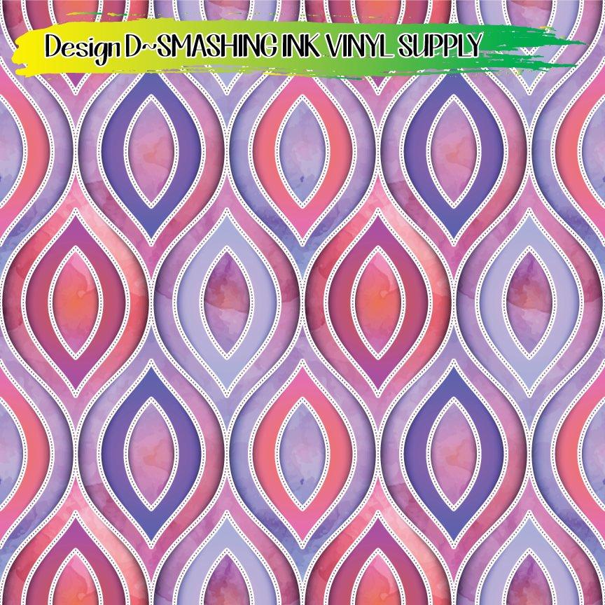 Watercolor Swirls ★ Printed Vinyl Sheets | Faux Leather | Laser Safe