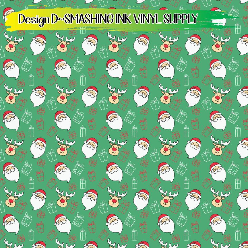 Christmas Cartoon ★ Printed Vinyl Sheets | Faux Leather | Laser Safe