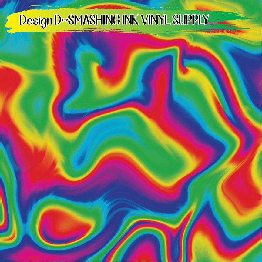 Colorful Swirled ★ Printed Vinyl Sheets | Faux Leather | Laser Safe