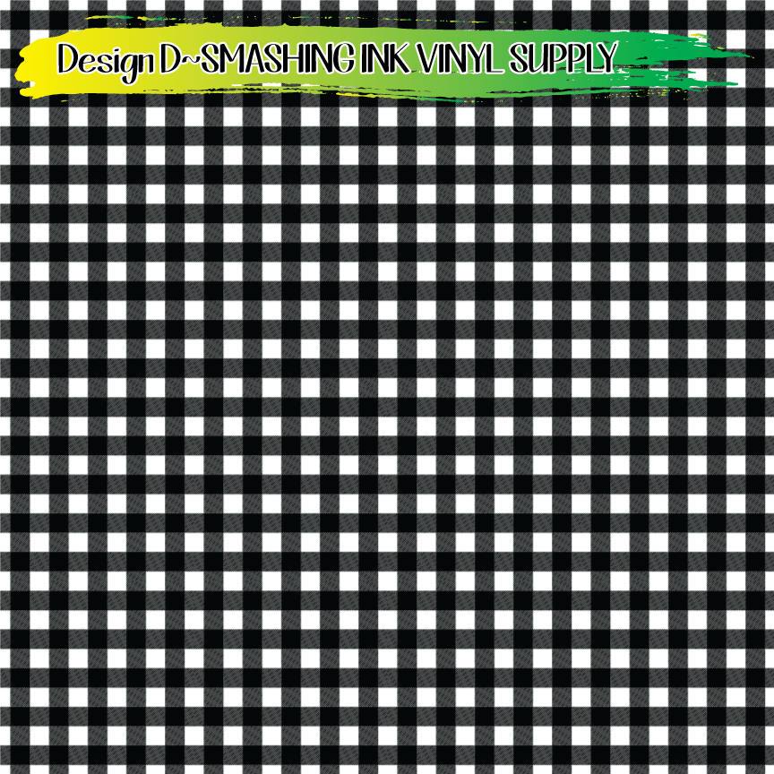 White Buffalo Plaid ★ Printed Vinyl Sheets | Faux Leather | Laser Safe