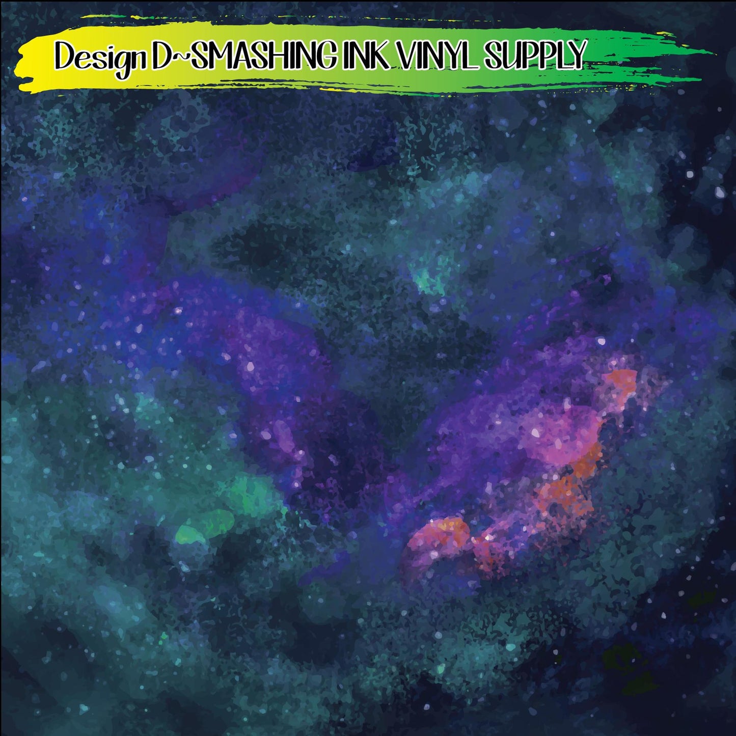 Watercolor Space ★ Printed Vinyl Sheets | Faux Leather | Laser Safe