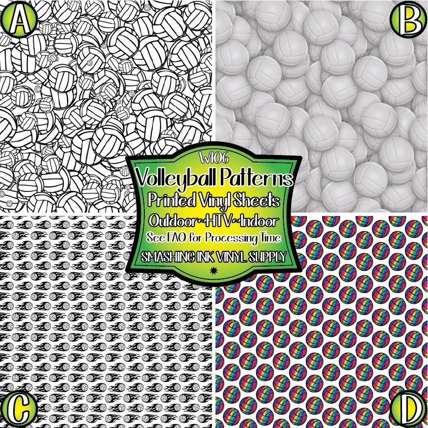 Volleyball Pattern ★ Printed Vinyl Sheets | Faux Leather | Laser Safe