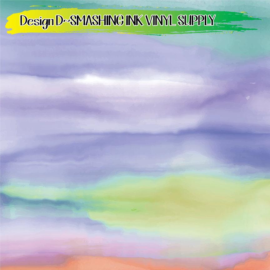 Pastel Watercolor ★ Printed Vinyl Sheets | Faux Leather | Laser Safe