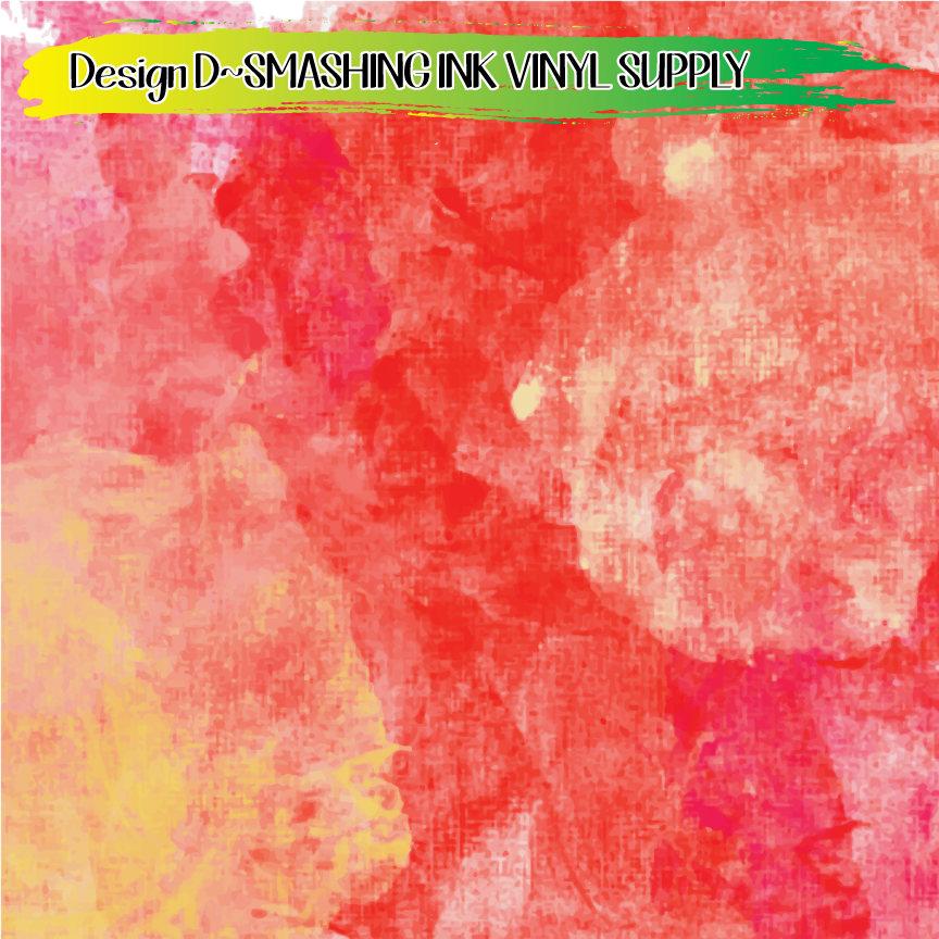 Red Watercolor ★ Printed Vinyl Sheets | Faux Leather | Laser Safe