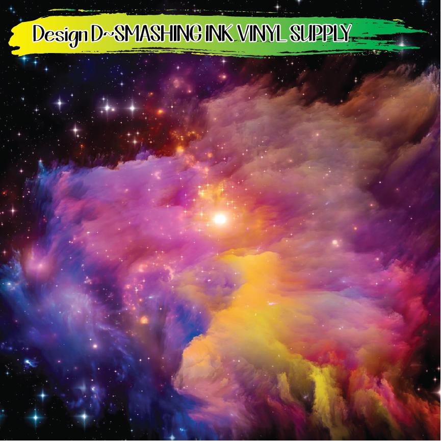 Pink Galaxy Space ★ Printed Vinyl Sheets | Faux Leather | Laser Safe