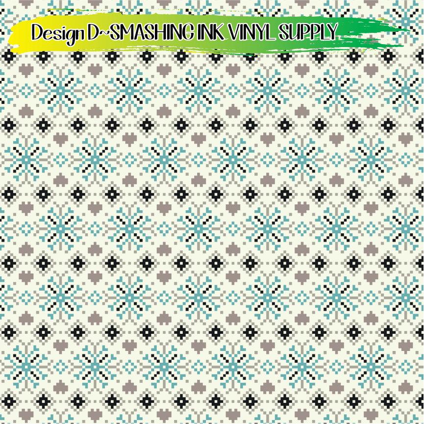 Blue Pixels ★ Printed Vinyl Sheets | Faux Leather | Laser Safe