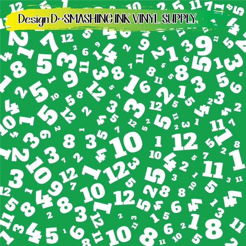 Coloful Numbers ★ Printed Vinyl Sheets | Faux Leather | Laser Safe