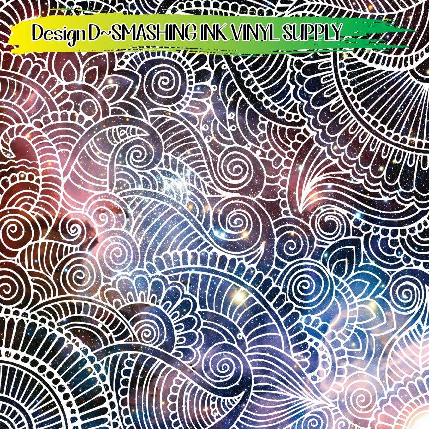 Galaxy Mandala ★ Printed Vinyl Sheets | Faux Leather | Laser Safe