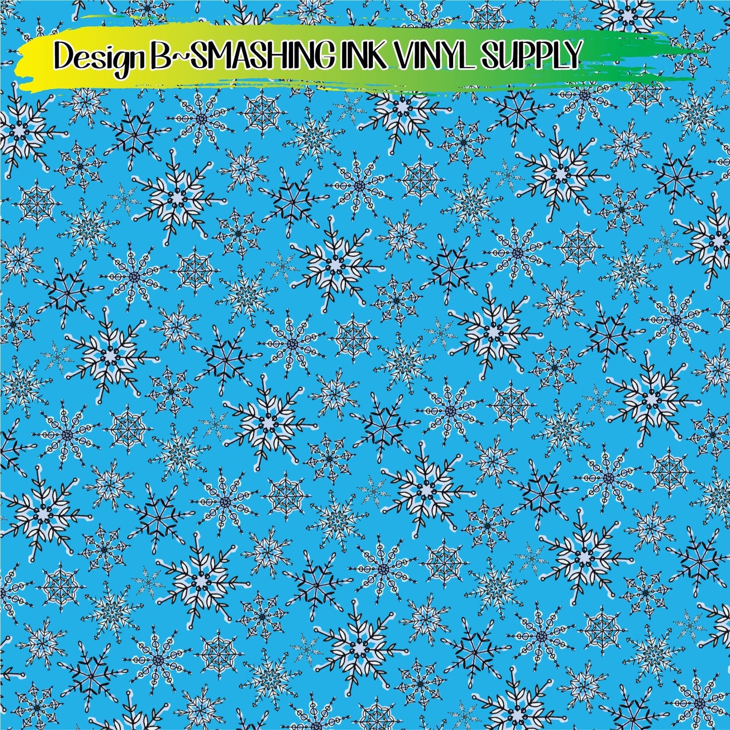 Snowflake Watercolor ★ Pattern Vinyl | Faux Leather | Sublimation (TAT 3 BUS DAYS)