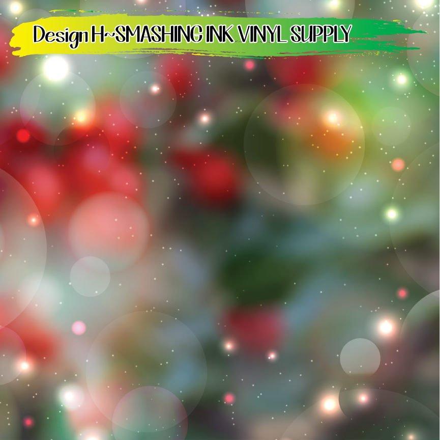 Christmas Bokeh ★ Printed Vinyl Sheets | Faux Leather | Laser Safe