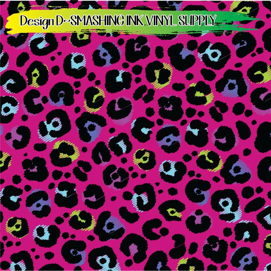 Colorful Cheetah Print ★ Printed Vinyl Sheets | Faux Leather | Laser Safe