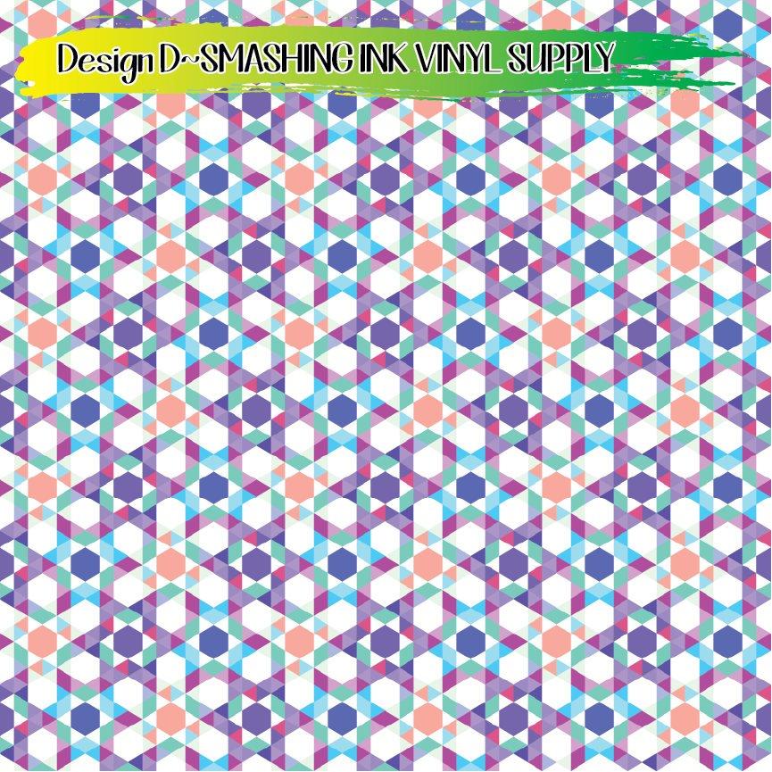 Hexagon Pattern ★ Printed Vinyl Sheets | Faux Leather | Laser Safe