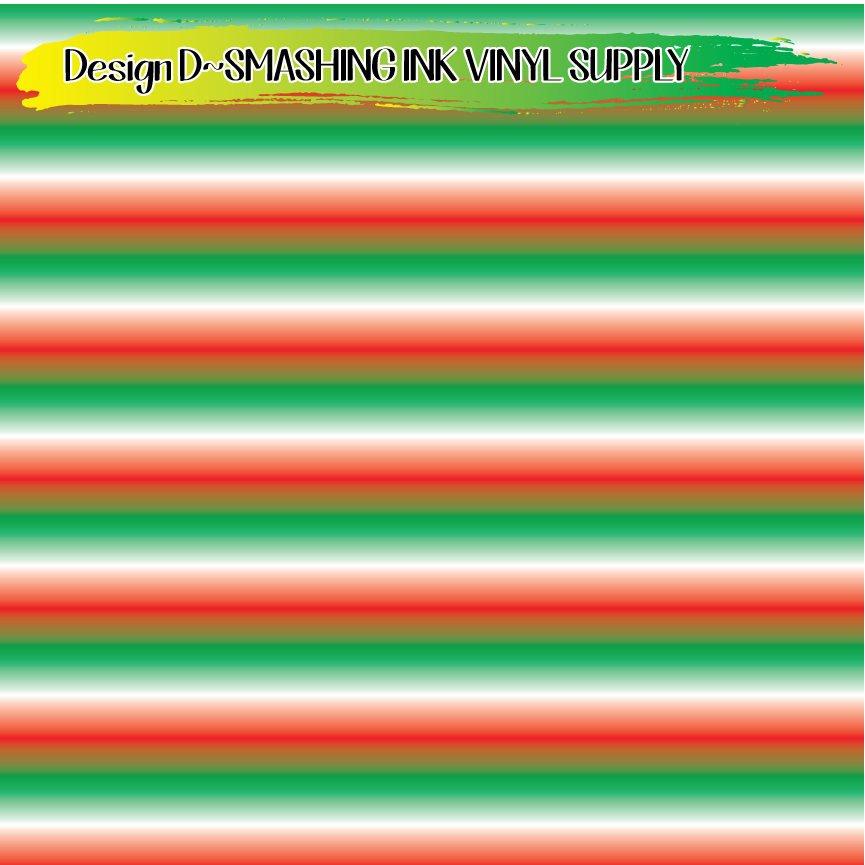 Red White Green Ombre ★ Printed Vinyl Sheets | Faux Leather | Laser Safe
