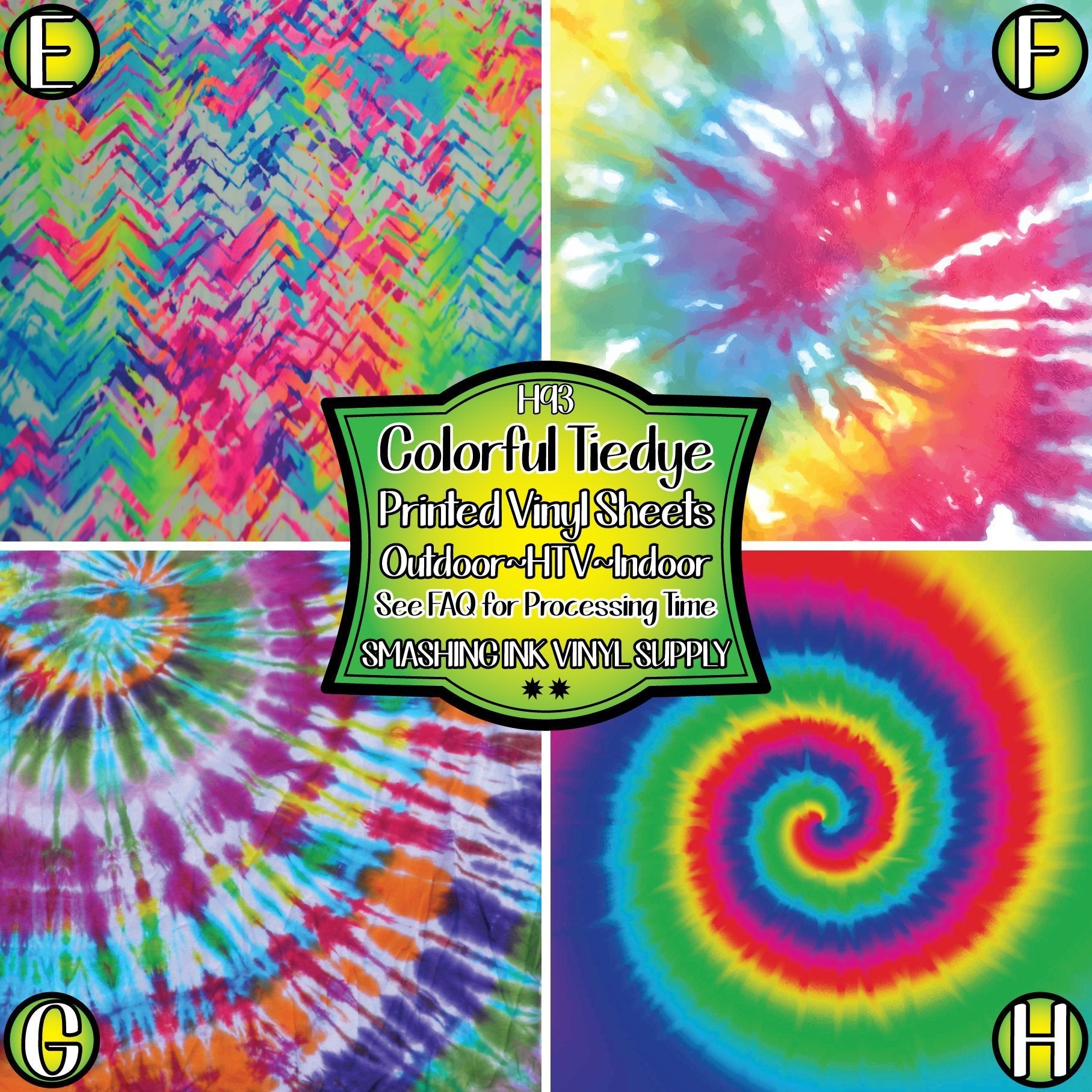 Rainbow Tie dye HTV or adhesive pattern