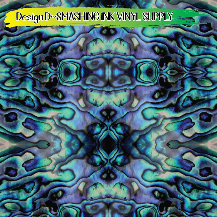 Blue Green Abalone ★ Printed Vinyl Sheets | Faux Leather | Laser Safe