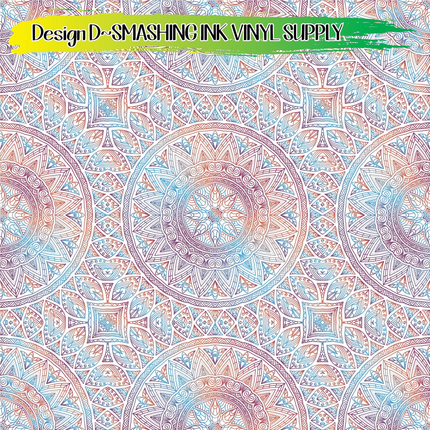 Ornamental Ombre ★ Printed Vinyl Sheets | Faux Leather | Laser Safe