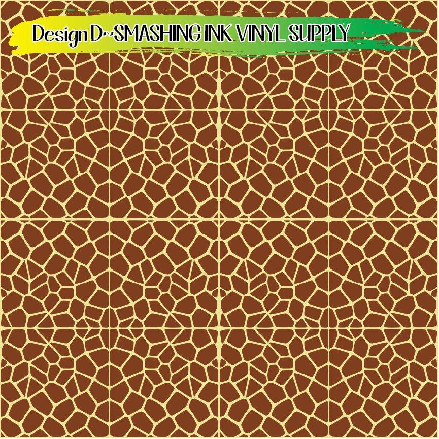 Giraffe Animal Print ★ Pattern Vinyl | Faux Leather | Sublimation (TAT 3 BUS DAYS)