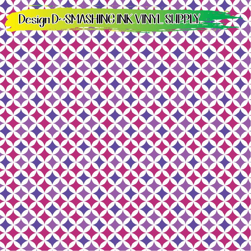 Retro Circles ★ Printed Vinyl Sheets | Faux Leather | Laser Safe