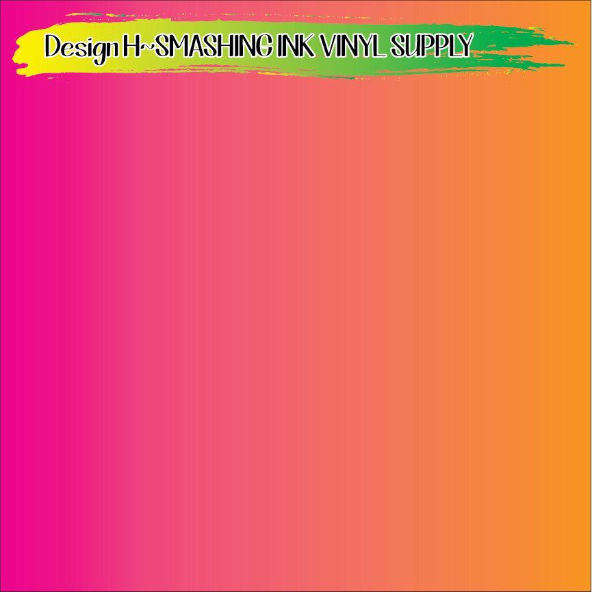 Orange Ombre ★ Printed Vinyl Sheets | Faux Leather | Laser Safe