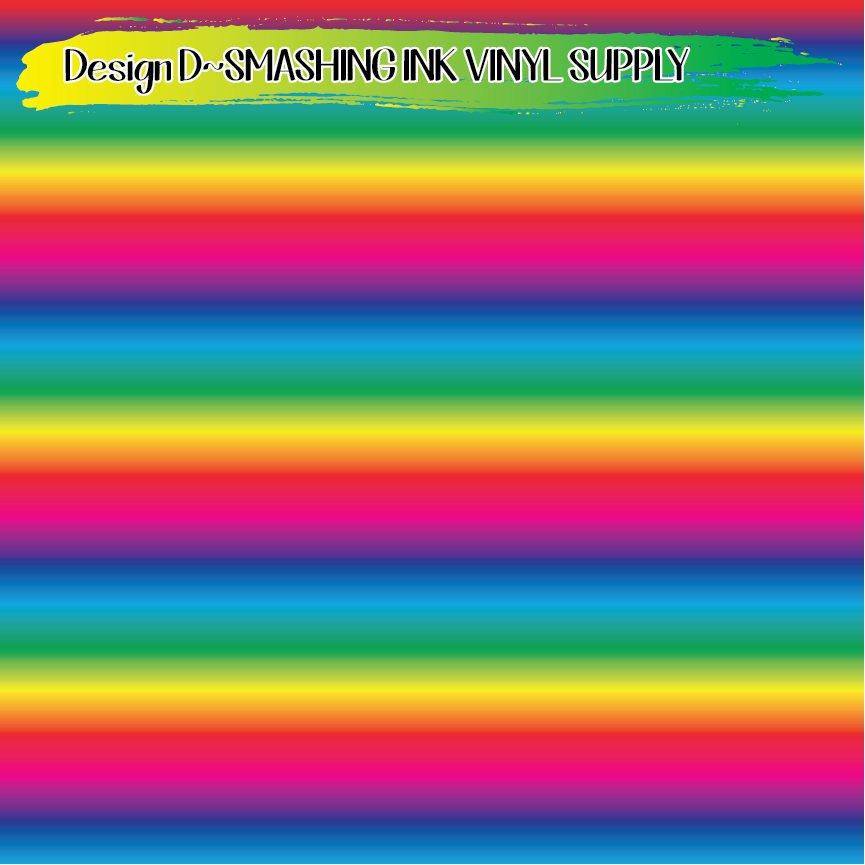 Rainbow Ombre Print ★ Printed Vinyl Sheets | Faux Leather | Laser Safe