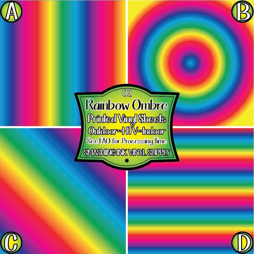 Rainbow Line Soft Metallic Vinyl sheet/Roll HTV