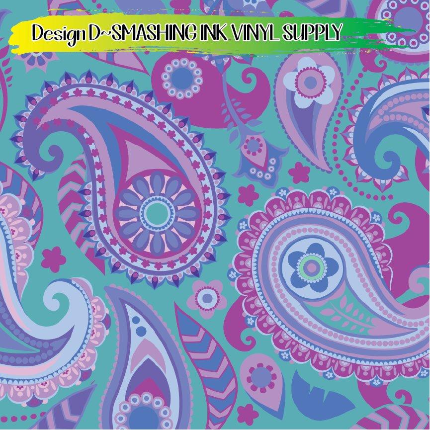 Paisley Pattern ★ Printed Vinyl Sheets | Faux Leather | Laser Safe